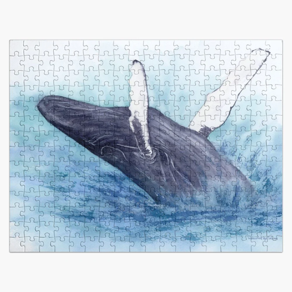 Blue Whale Jumping Jigsaw Puzzle