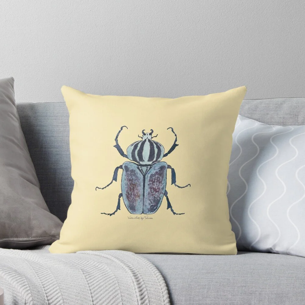 Blue Beetle Pillow