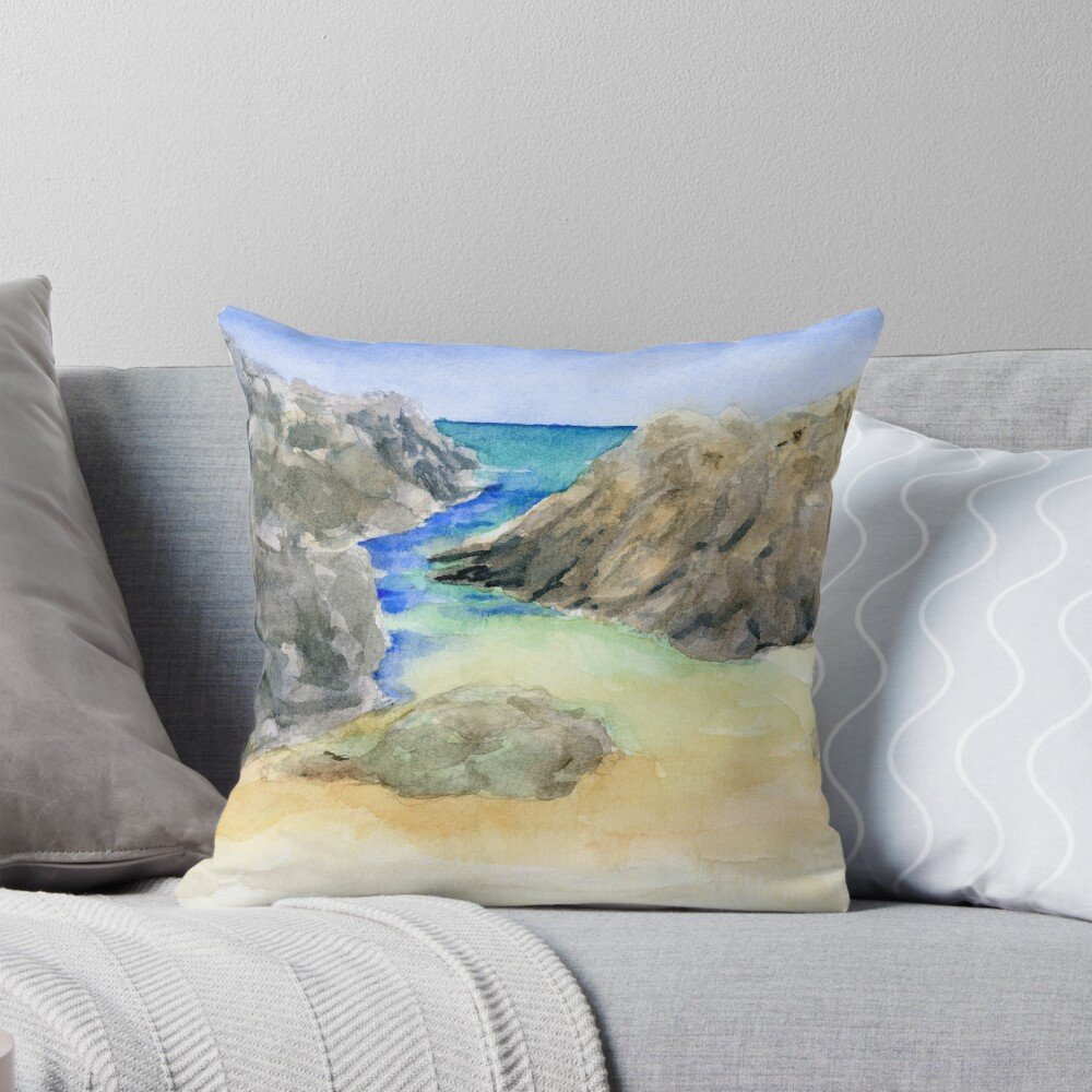 Beach & Coastal Rocks Pillow