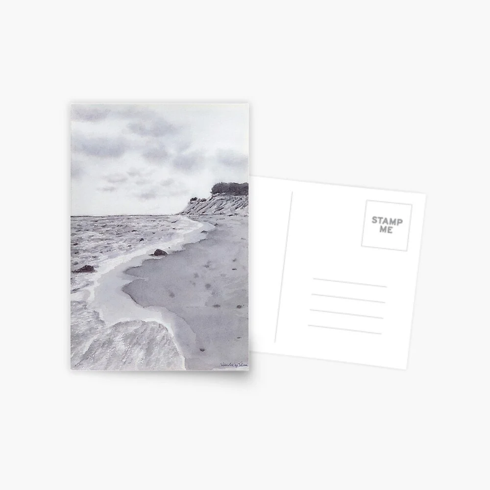 Grey Beach Postcard