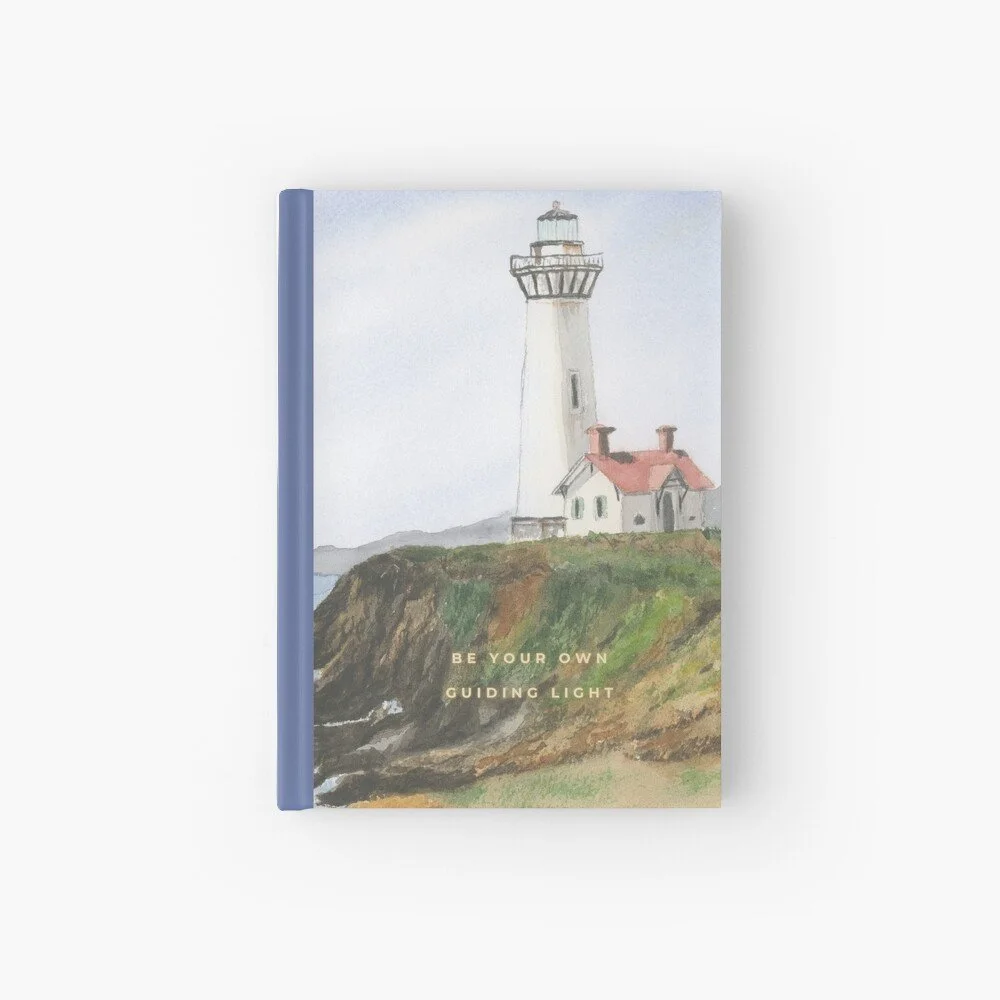 Lighthouse in a Cliff Hardcover Journal
