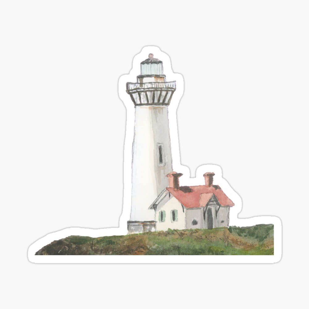 Lighthouse in a Cliff Sticker