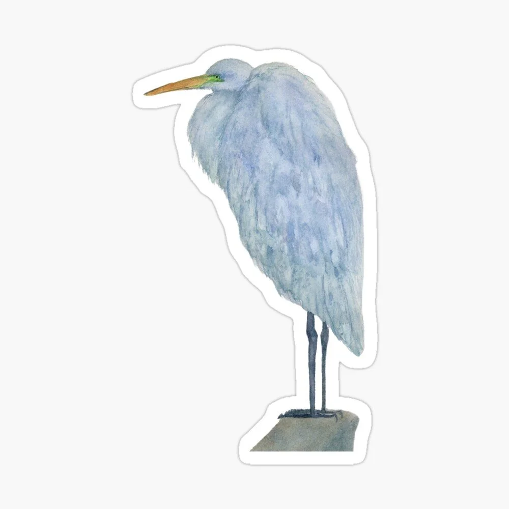 Blue Egret Sticker