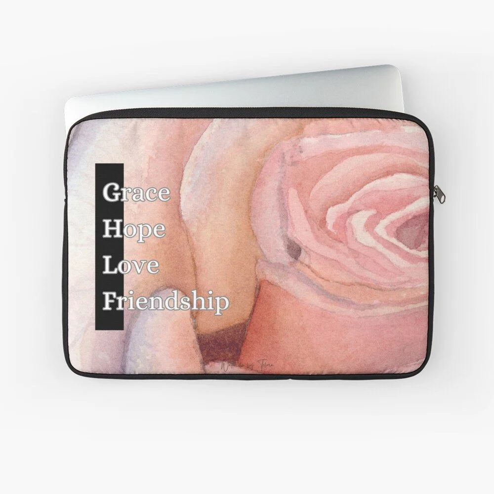 Pink Rose Laptop Sleeve