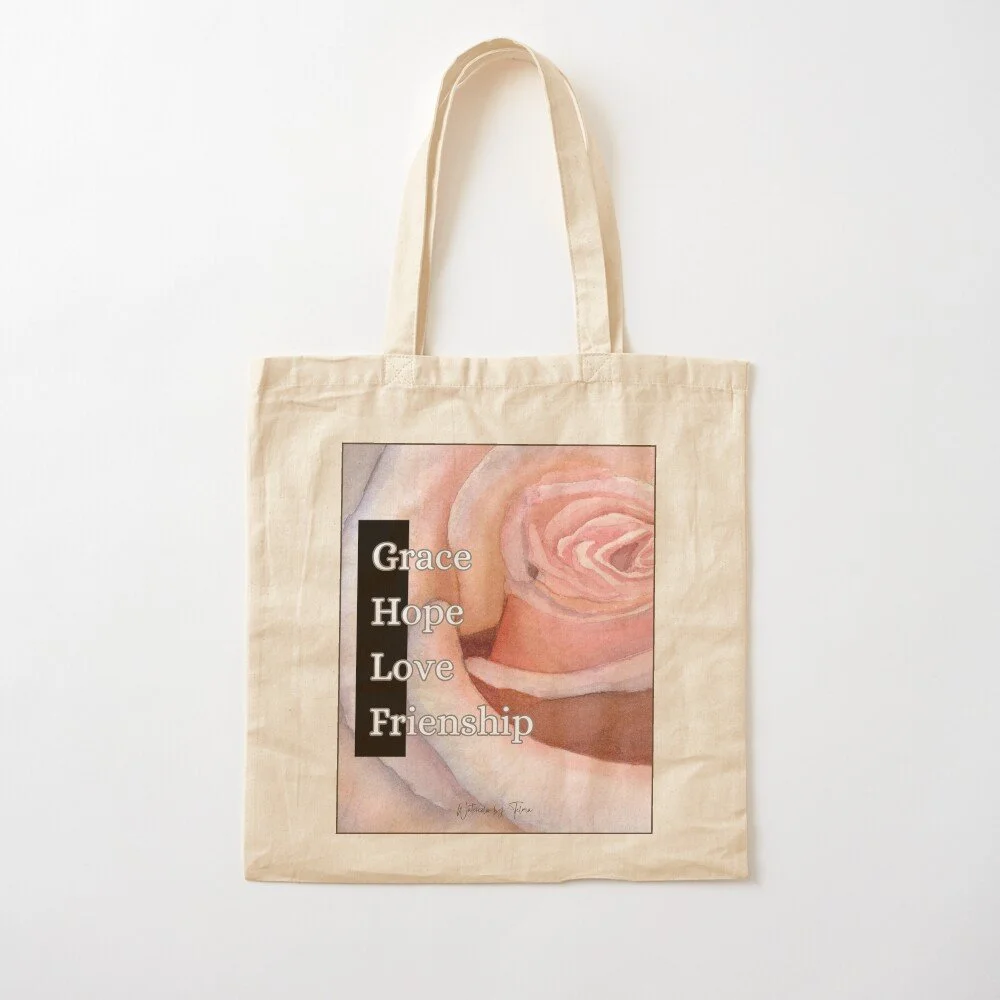 Pink Rose Tote Bag