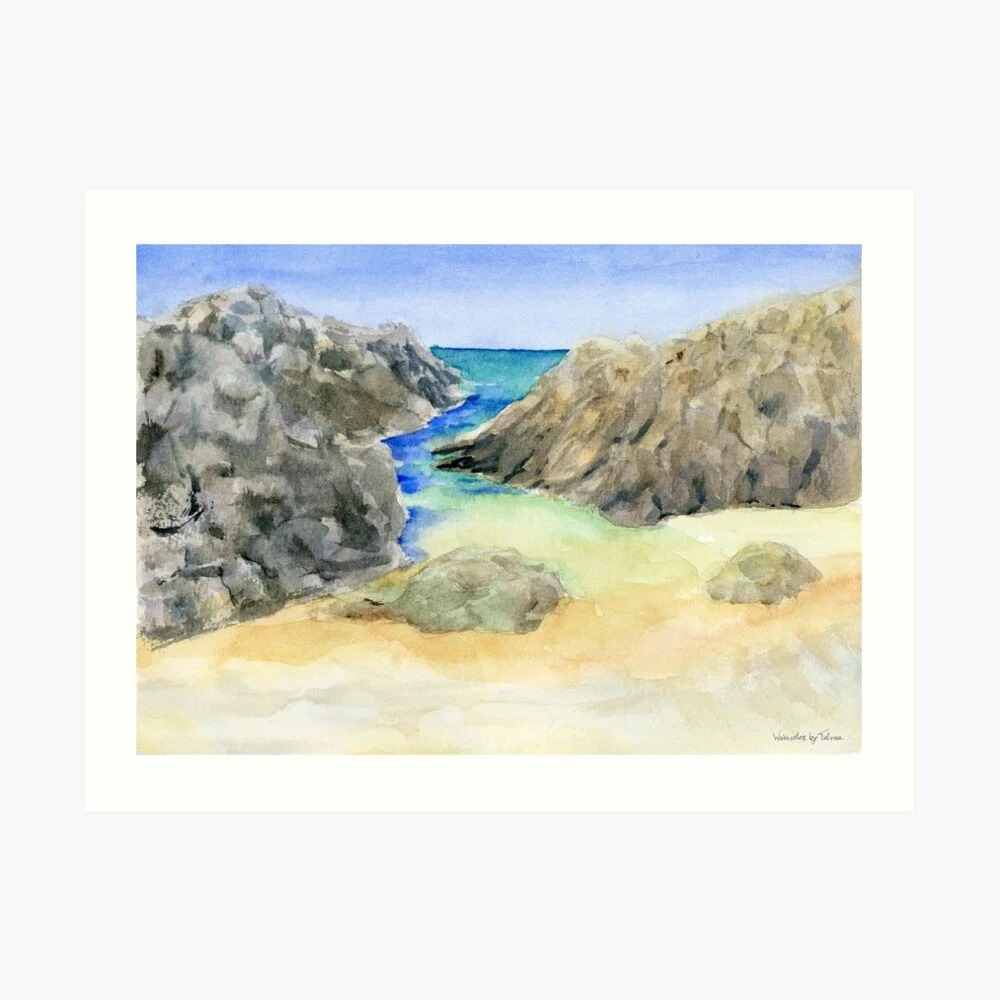Beach & Coastal Rocks Art Print