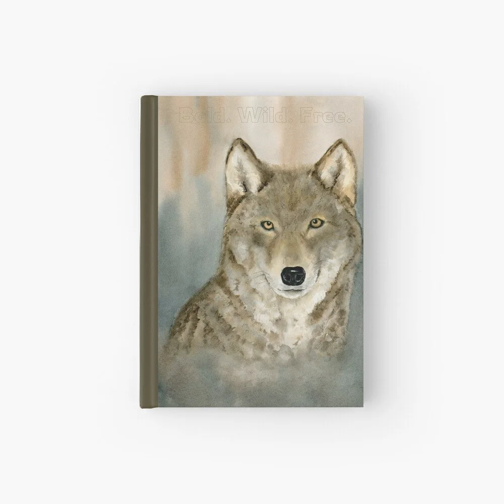 Grey Wolf Hardcover Journal