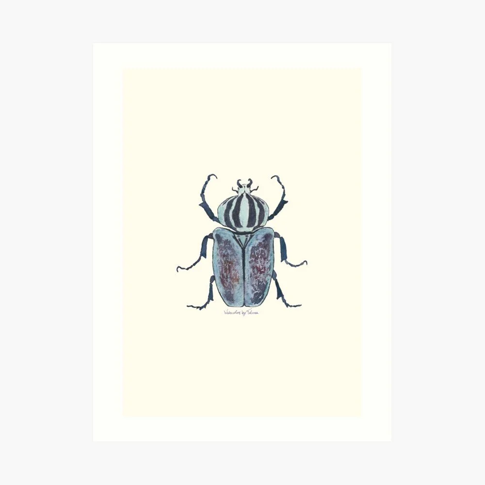 Blue Beetle Art Print