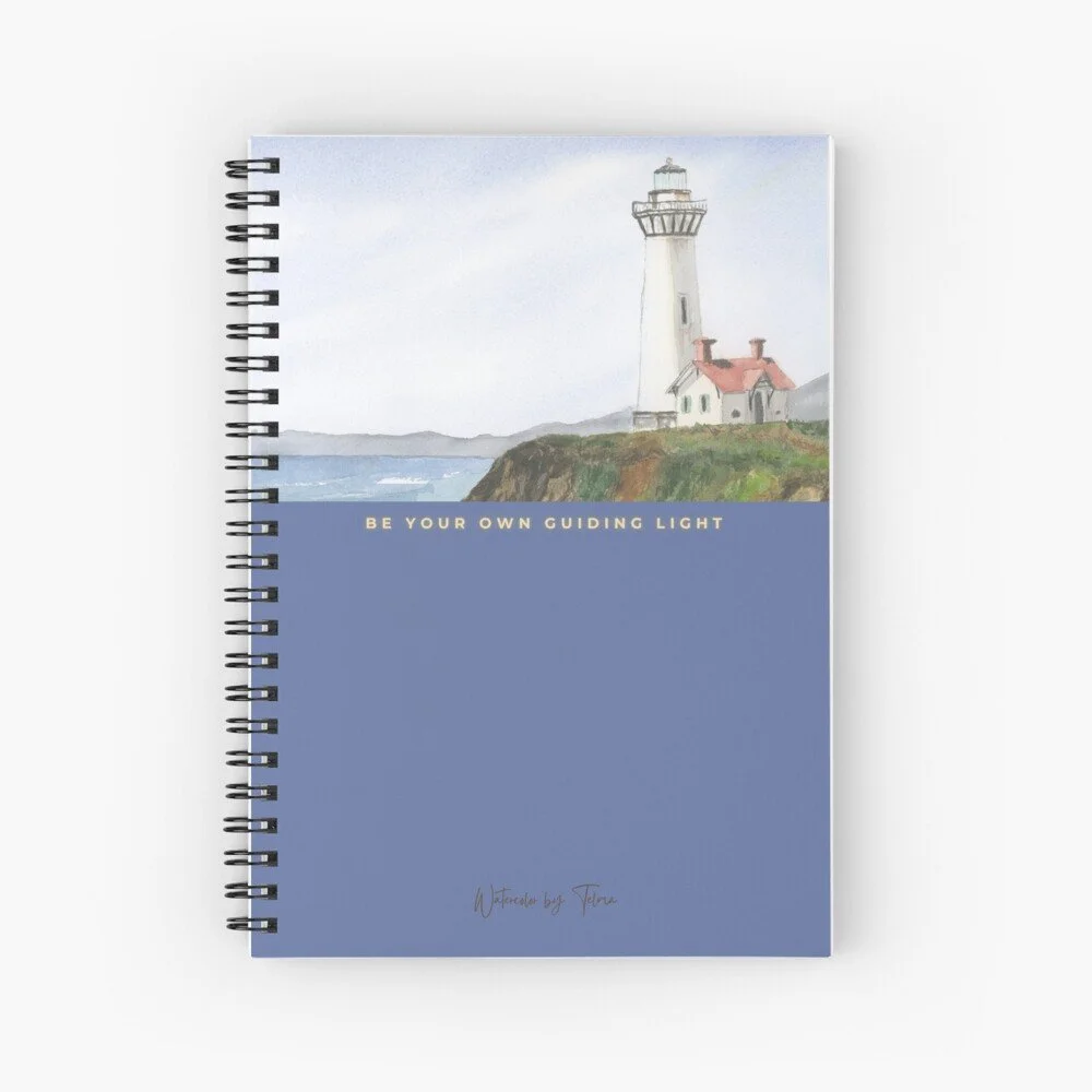 Lighthouse in a Cliff Spiral Notebook
