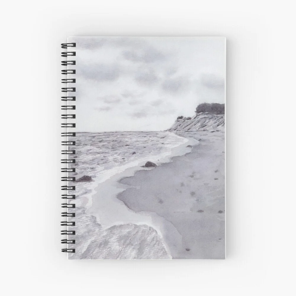 Grey Beach Spiral Notebook