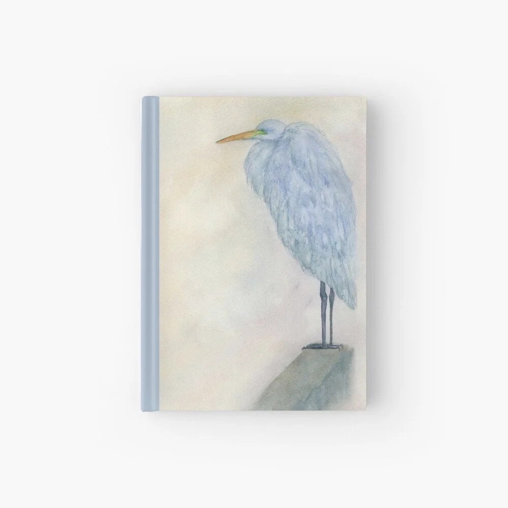 Blue Egret Hardcover Journal
