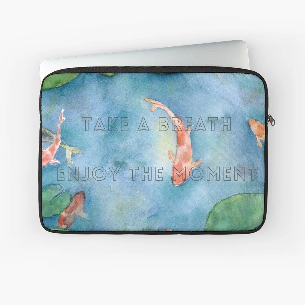 Koi Fish Pond Laptop Sleeve