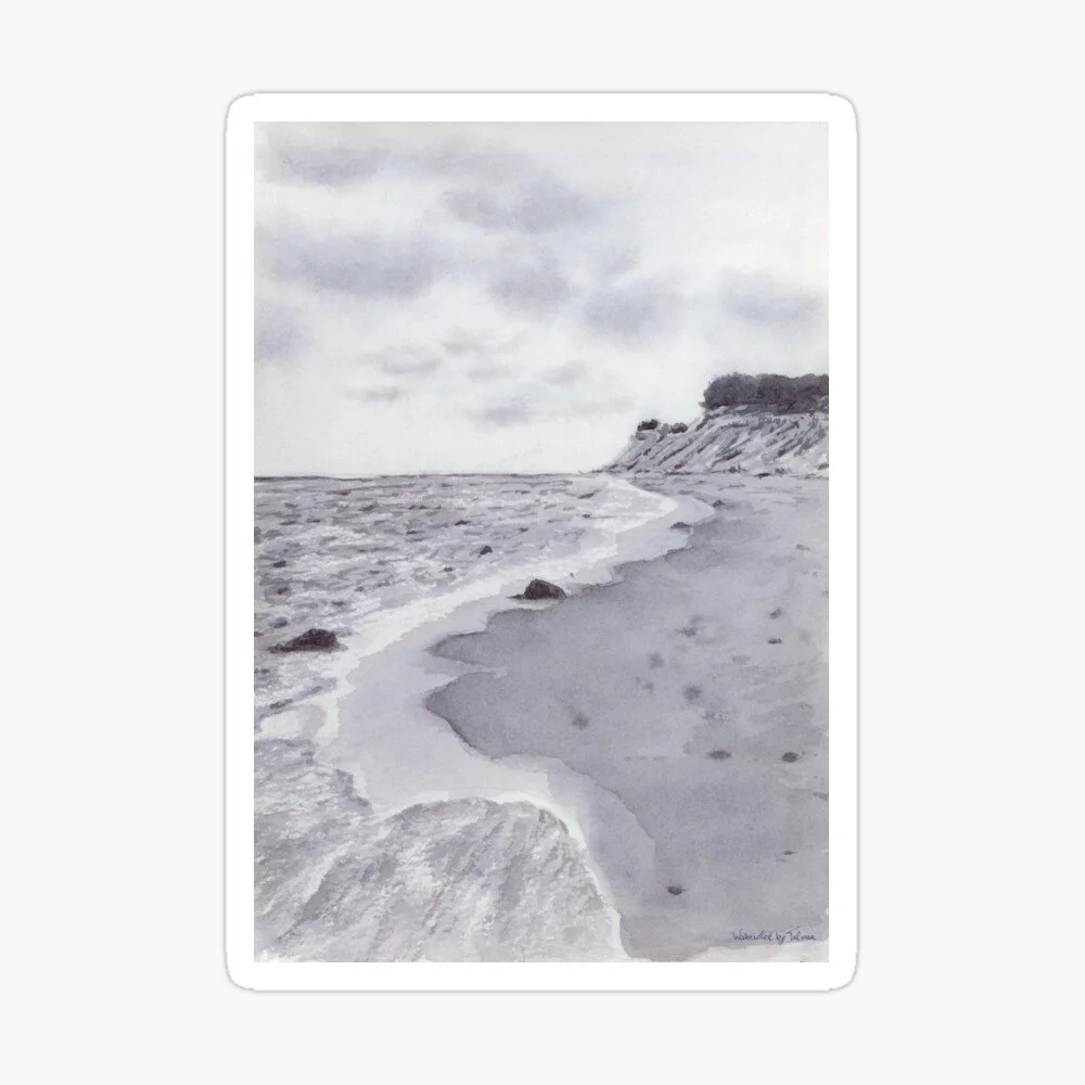 Grey Beach Sticker