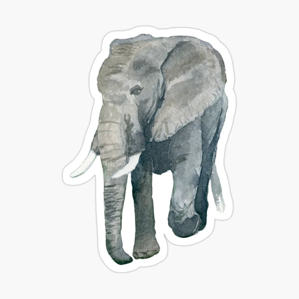 Elephant on Savannah Sticker