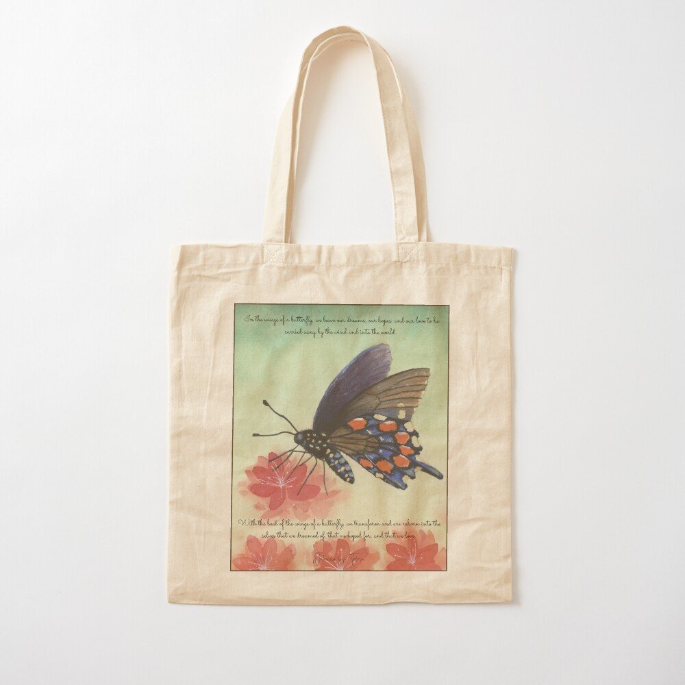 Butterfly Watercolor Tote Bag