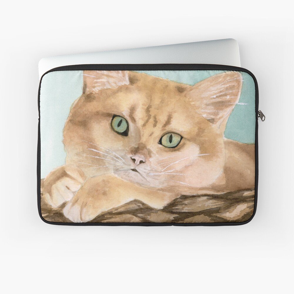 Cat in the Basket Laptop Sleeve
