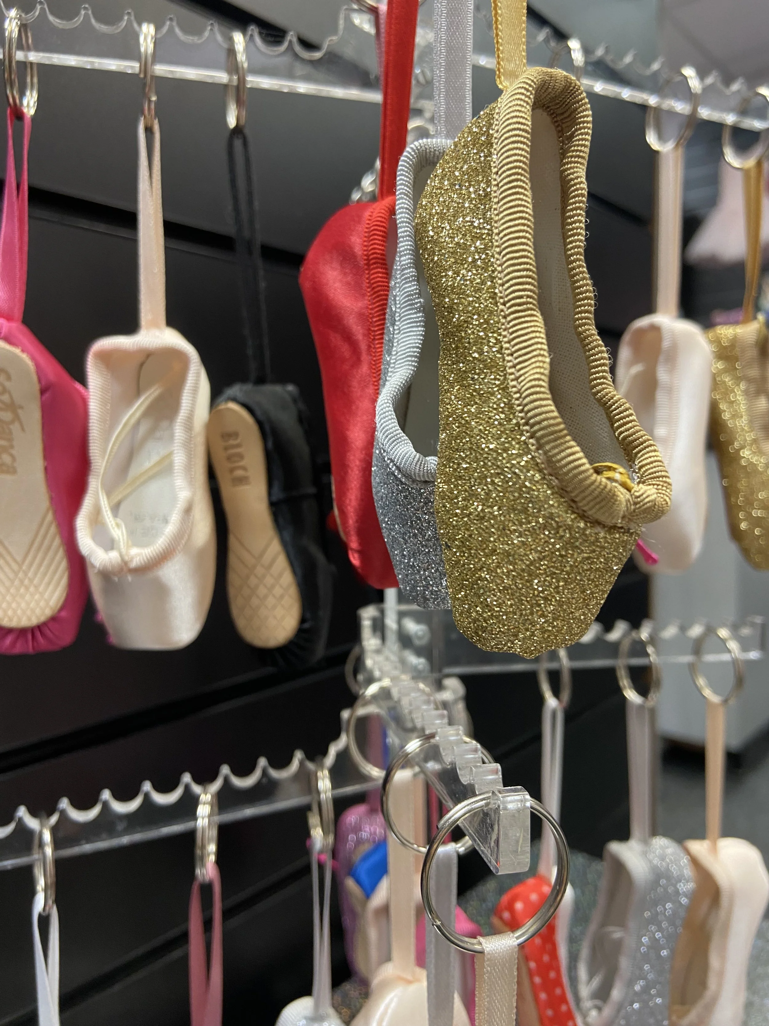 Pointe shoe keyrings