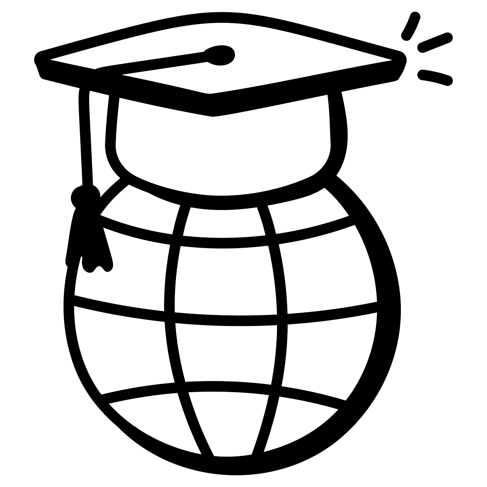 Symbole de recyclage circulaire en noir et blanc.