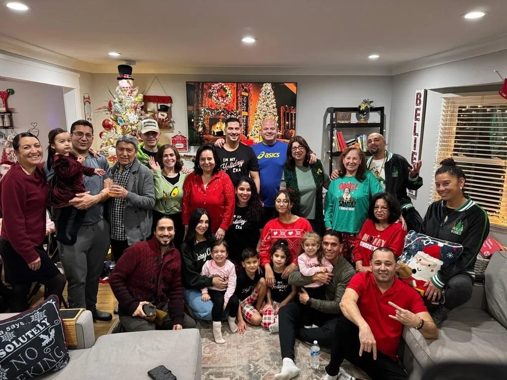 Family gathering at Barbi’s home during the holidays, reflecting community, connection, values, tradition, wellness, and real life.