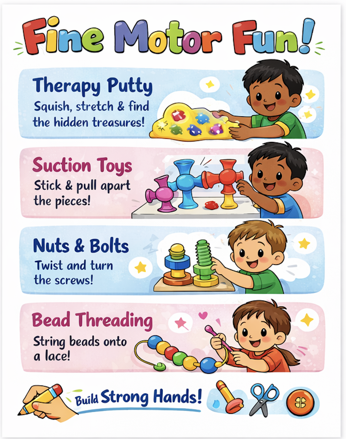 Fine Motor Skills Poster