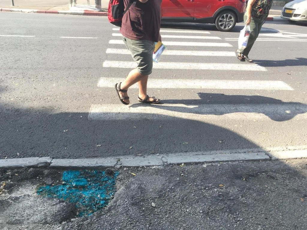בור לפני מעבר חציה