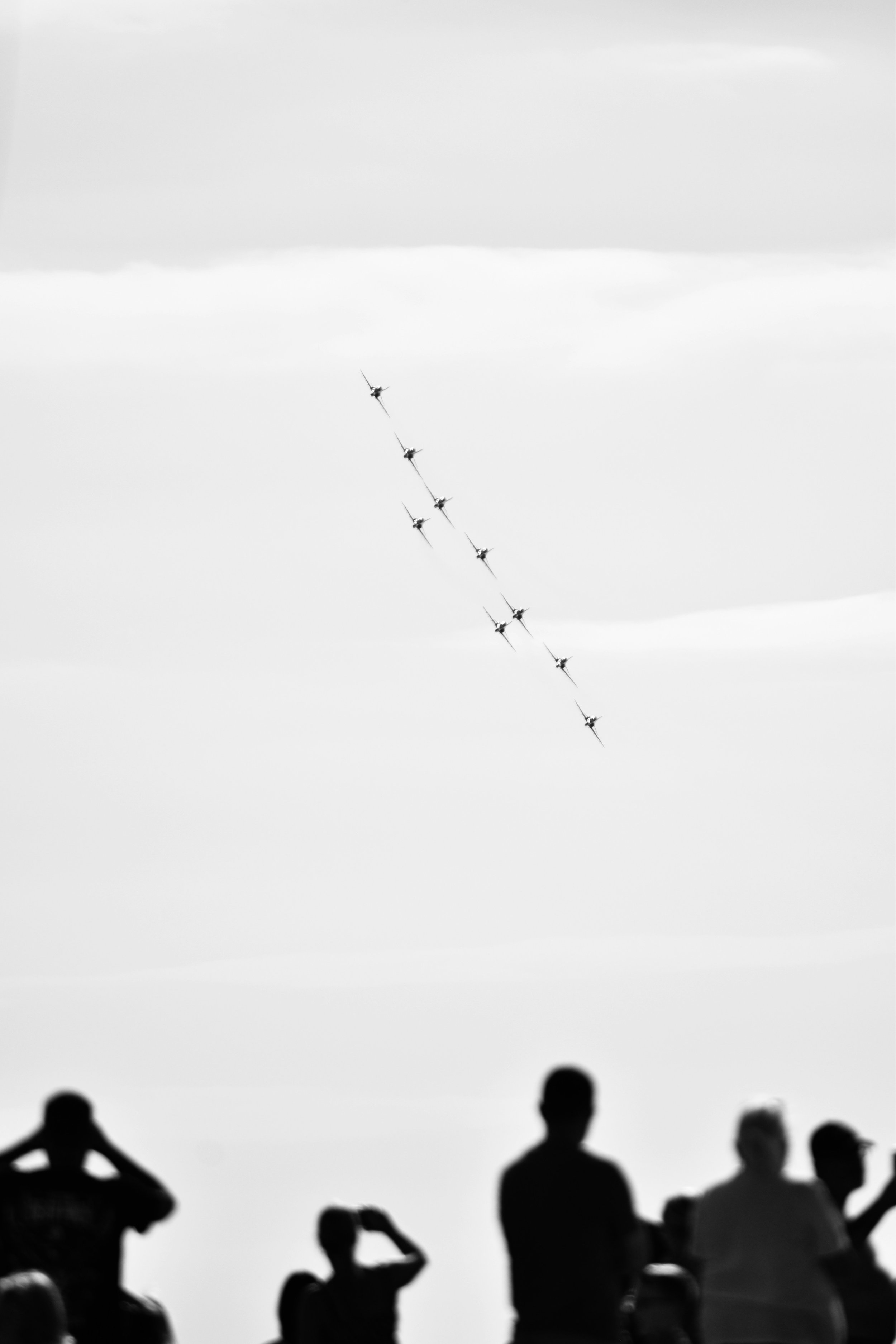 Planes flying in synch