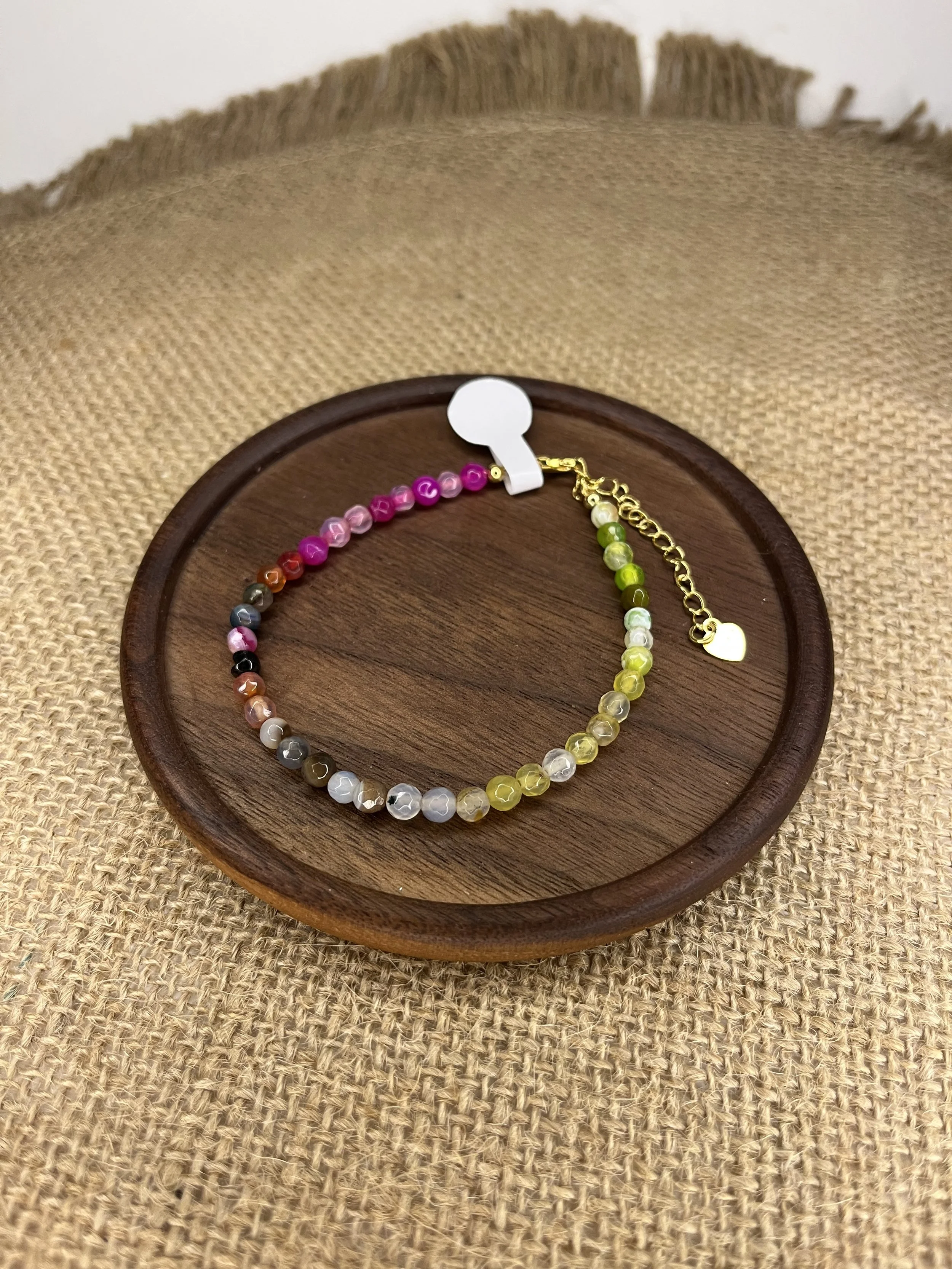 Colorful Faceted Agate Bracelet