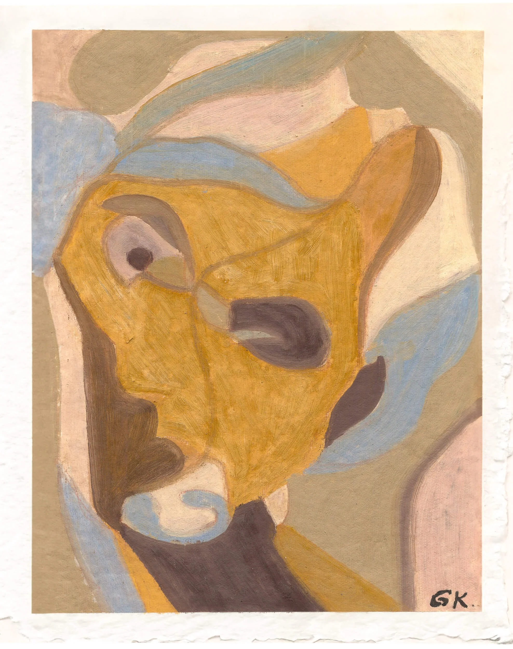 Abstract Figurative Portrait on Fine Art Paper | The Goat Within