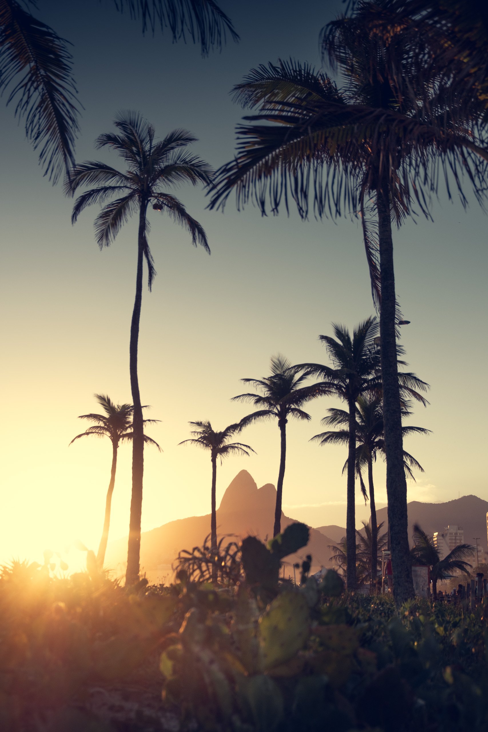 pordosol-ipanema-rio-de-janeiro-coqueiros-montanhas-fotografia-para-decor
