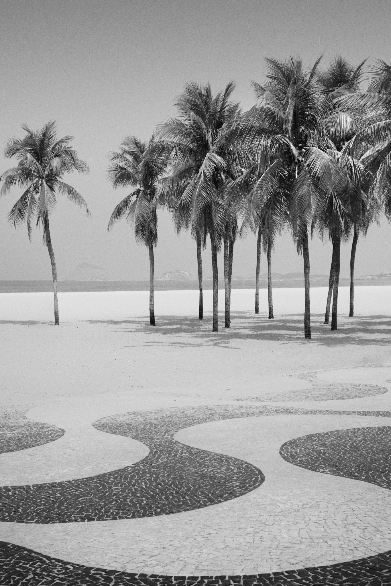 quadro-rio-de-janeiro-preto-e-branco-calcadao-coqueiros-copacabana