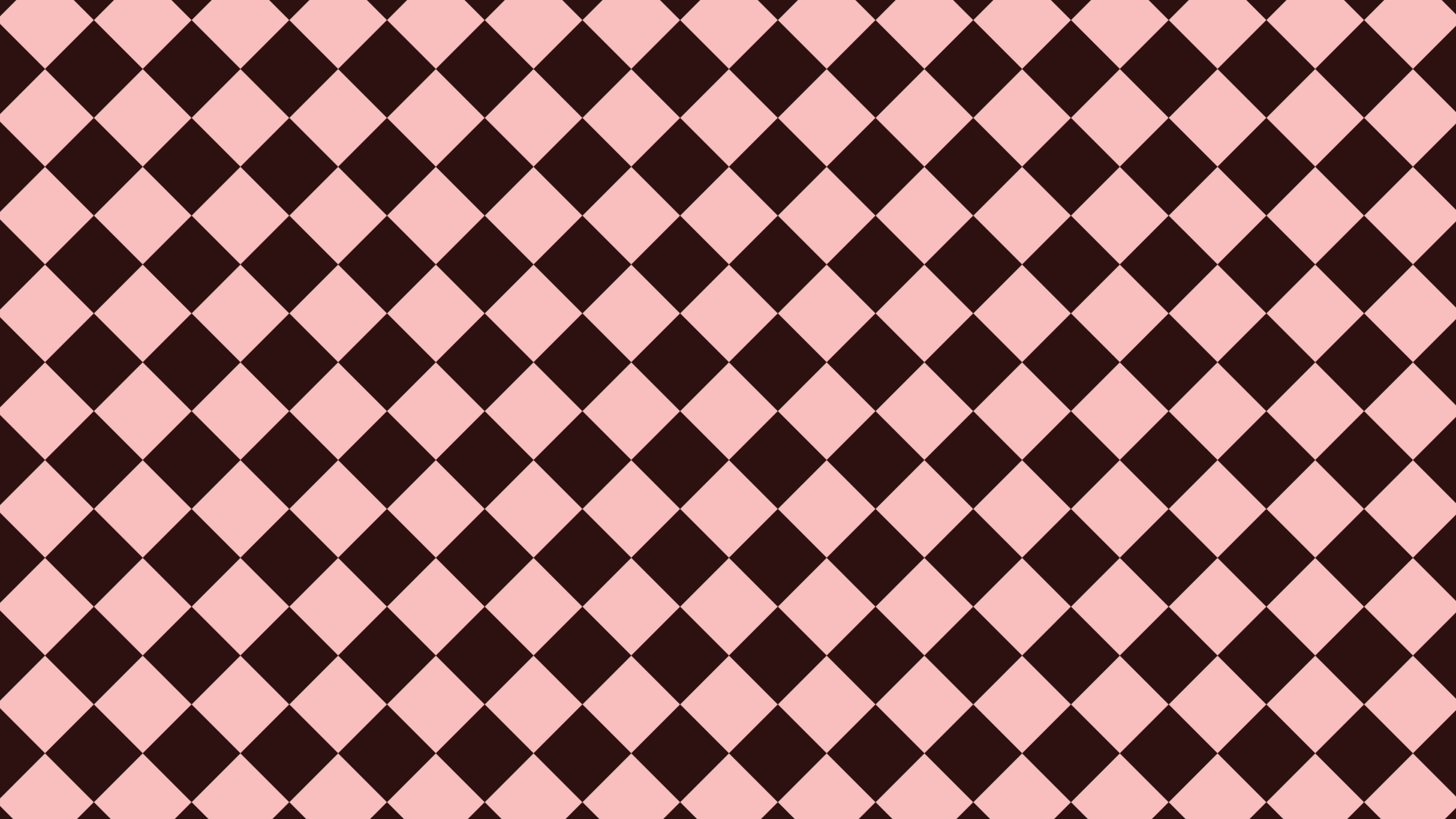 Pattern of pink and dark brown diamond shapes arranged in a checkered design.