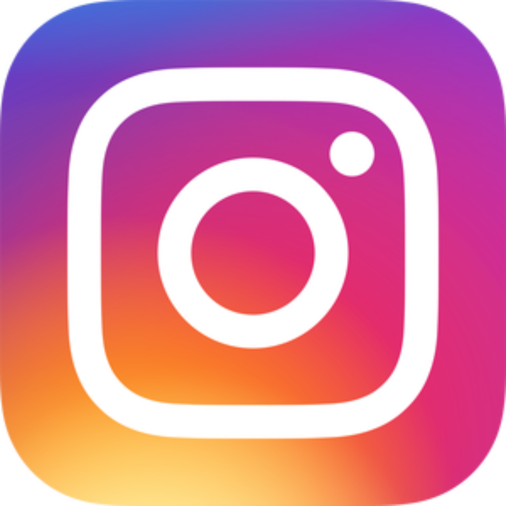 Logo d'Instagram avec un fond dégradé de couleurs vives.