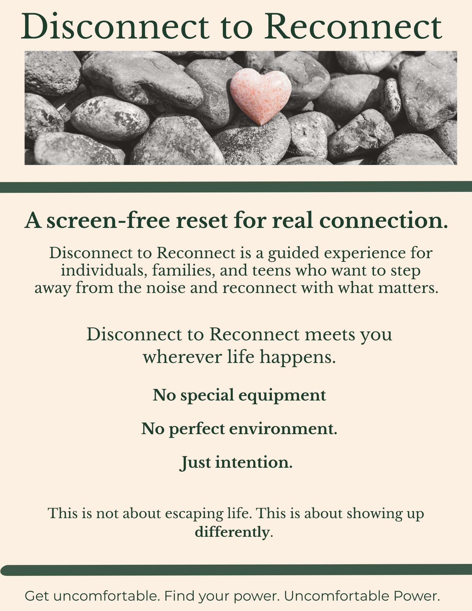 Disconnect to Reconnect