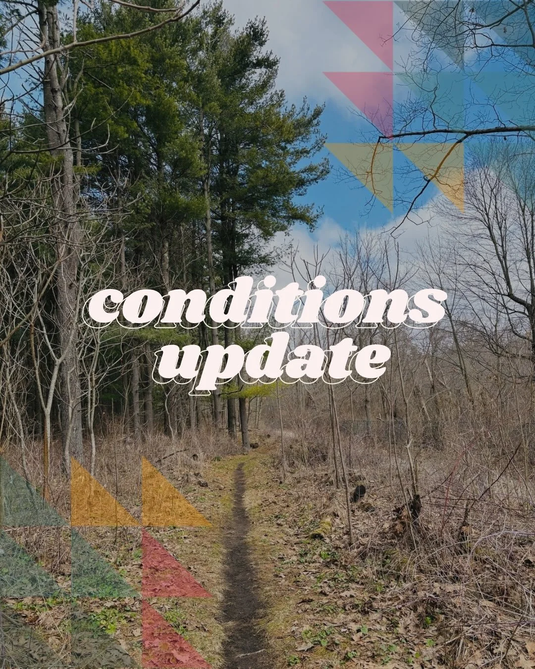 Trail conditions update 📣

It was a beautiful day for a trail scout and we should expect the same for Sunday. Current forecast says 1&deg;C for 8AM, but sunny. It&rsquo;s always warmer in the trees. 🌲

Conditions are fairly decent, but expect some 