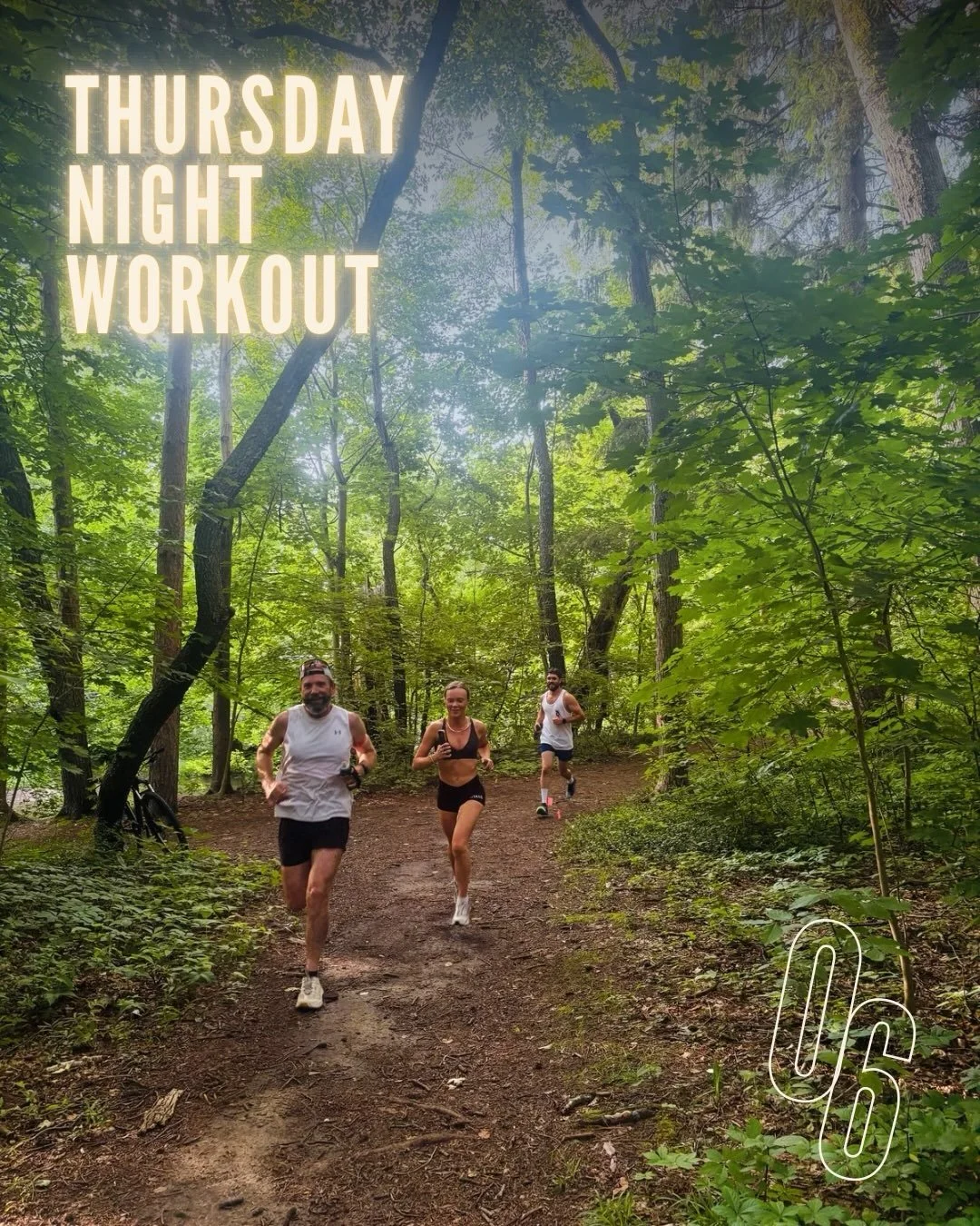 We had a kick-ass crew show up for some hot and humid 400m trail intervals in Simcoe for our weekly Thursday night workout. ☀️ These folks were showing us how it&rsquo;s done&mdash;kicking it into high gear through the deep-green forest, recovering e