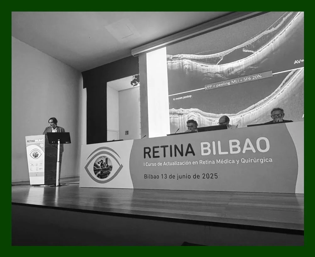 👀 La setmana passada, el Dr. Llu&iacute;s Arias va assistir al I Curs d&rsquo;Actualitzaci&oacute; en #Retina m&egrave;dica i quir&uacute;rgica de #RetinaBilbao, on va moderar una taula rodona sobre #DMAE i va compartir una presentaci&oacute; sobre 