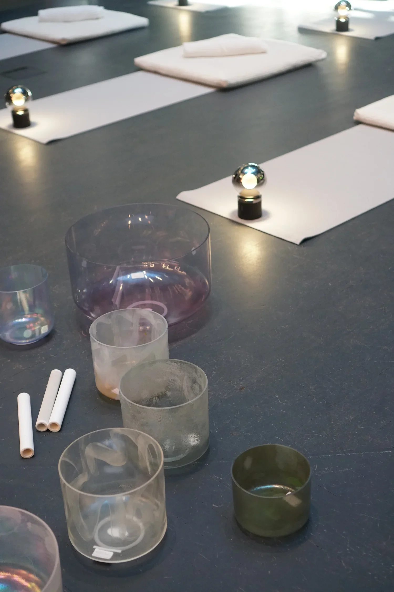Alchemy crystal bowls sound healing session NYC