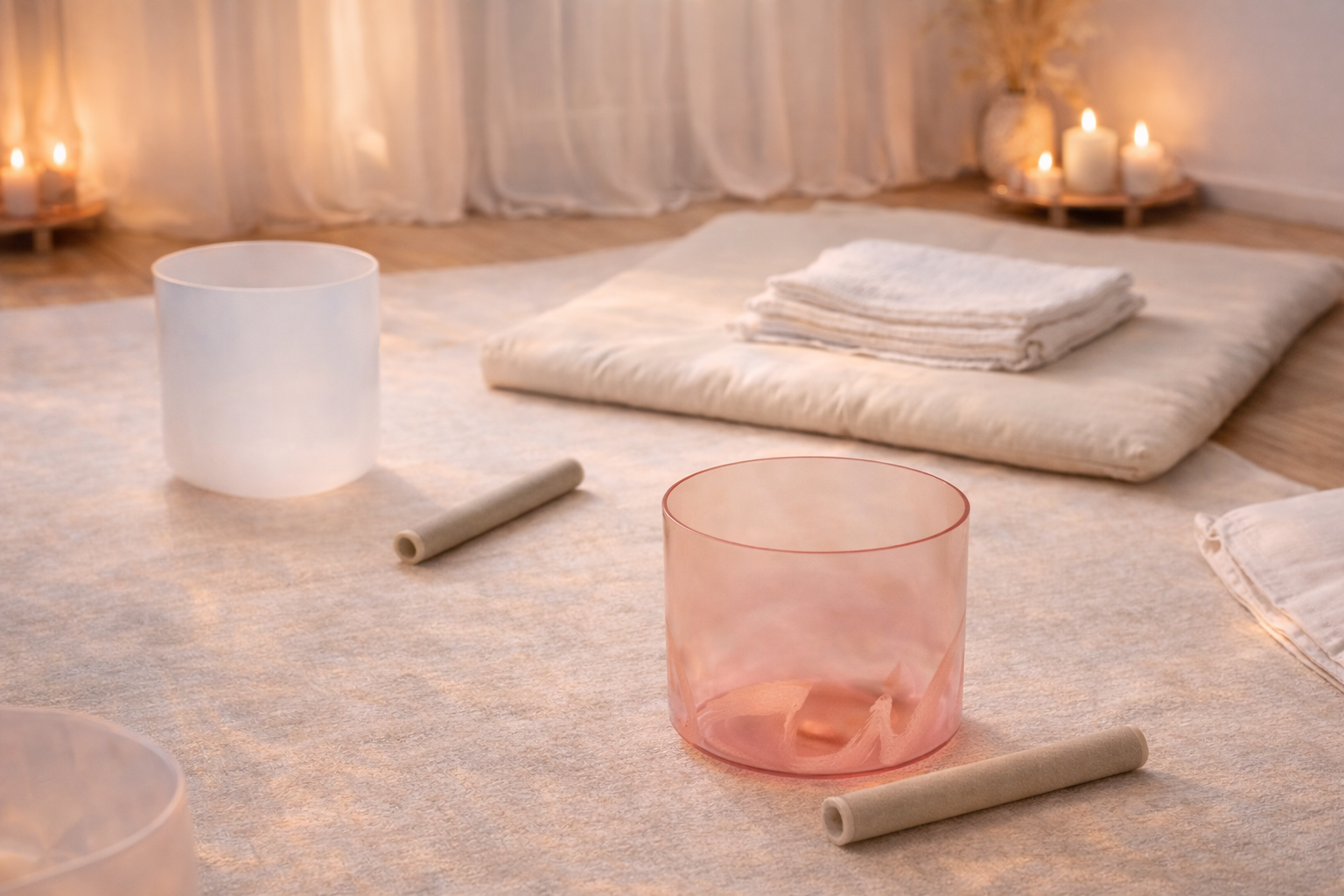 Crystal Tones Alchemy singing bowls sound healing studio setup NYC