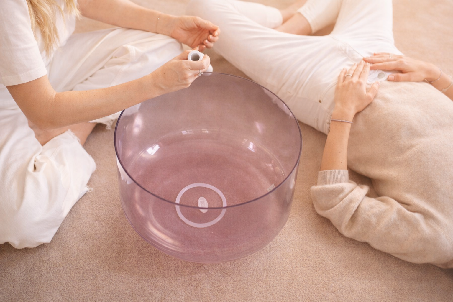 Crystal Tones Alchemy pink singing bowl sound healing training NYC