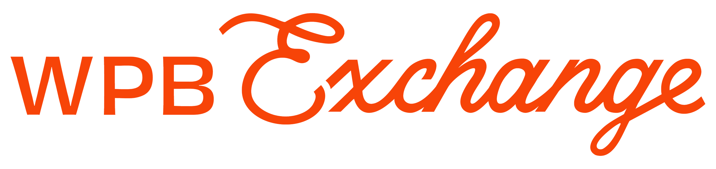 WPB Exchange logo in orange.