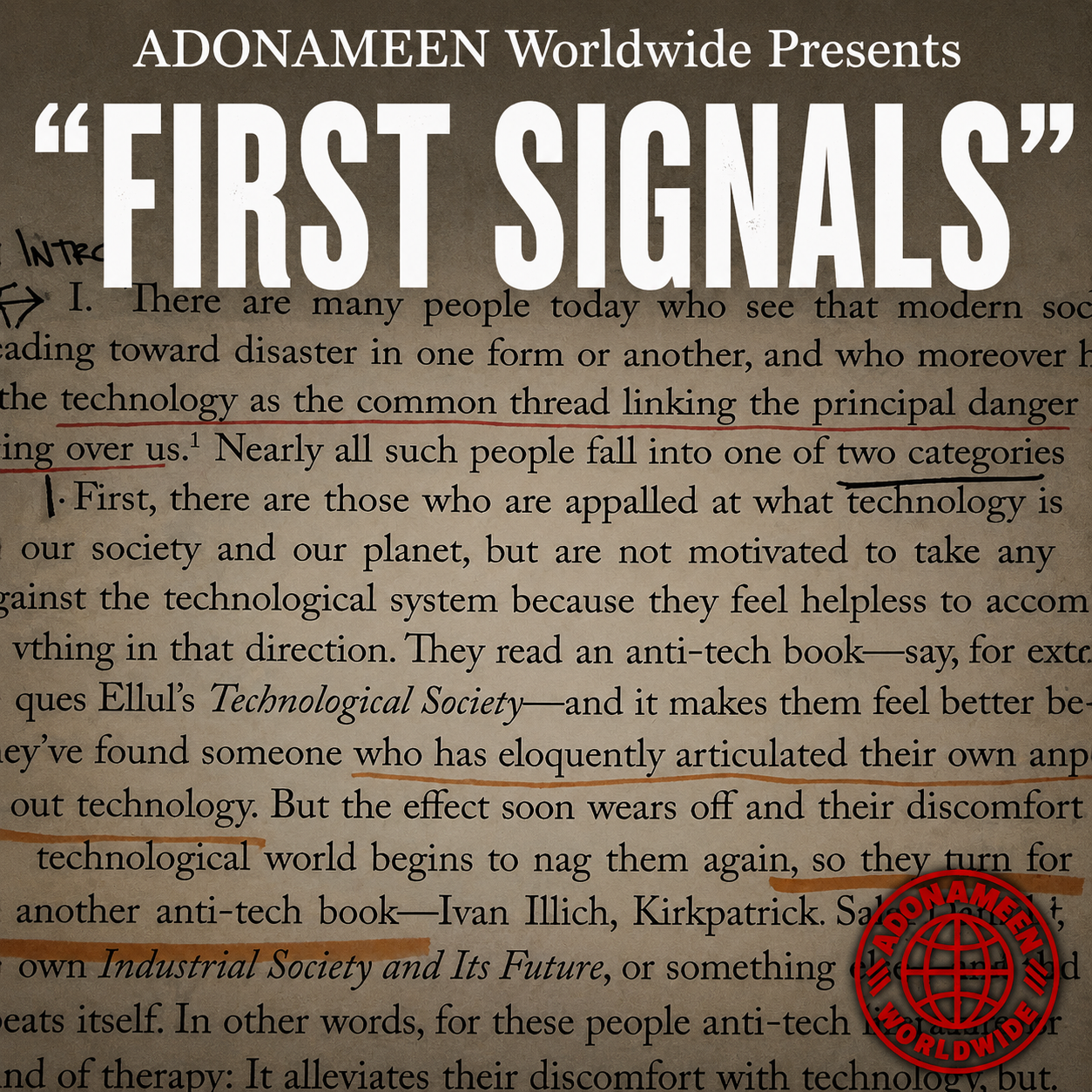 ADONAMEEN WORLDWIDE PRESENTS “FIRST SIGNALS”