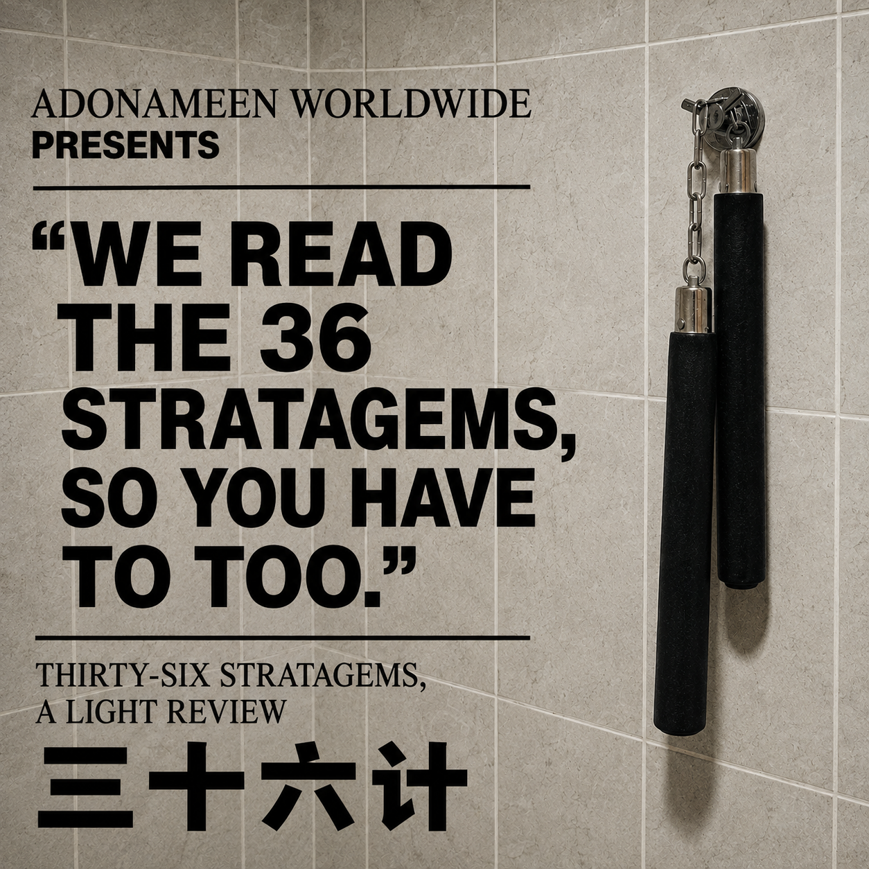 ADONAMEEN WORLDWIDE PRESENTS “WE READ THE 36 STRATAGEMS, SO YOU HAVE TO TOO”