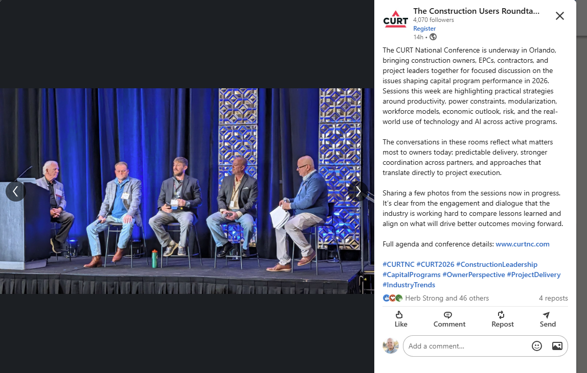 Scott Evans speaking on the national safety panel at the CURT Conference, discussing Internal Falls™, the Invisible Payload™, and the human side of operational safety.