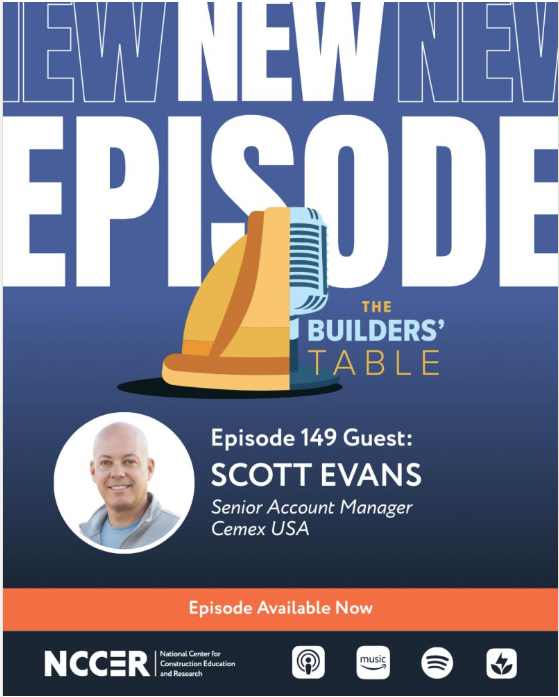 Scott Evans in the NCCER studio with Jennifer Wilkerson, sharing his survivor‑led Way Up, Not Out™ story and the emotional load workers carry on the jobsite.