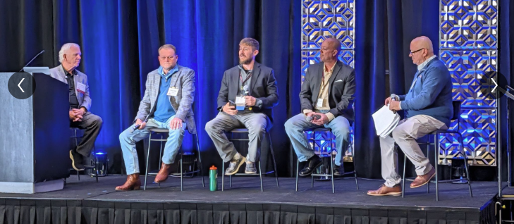 Scott Evans speaking on the national safety panel at the CURT Conference, discussing Internal Falls™, the Invisible Payload™, and the human side of operational safety.