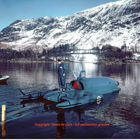 Photograph of Donald Campbell on the Bluebird