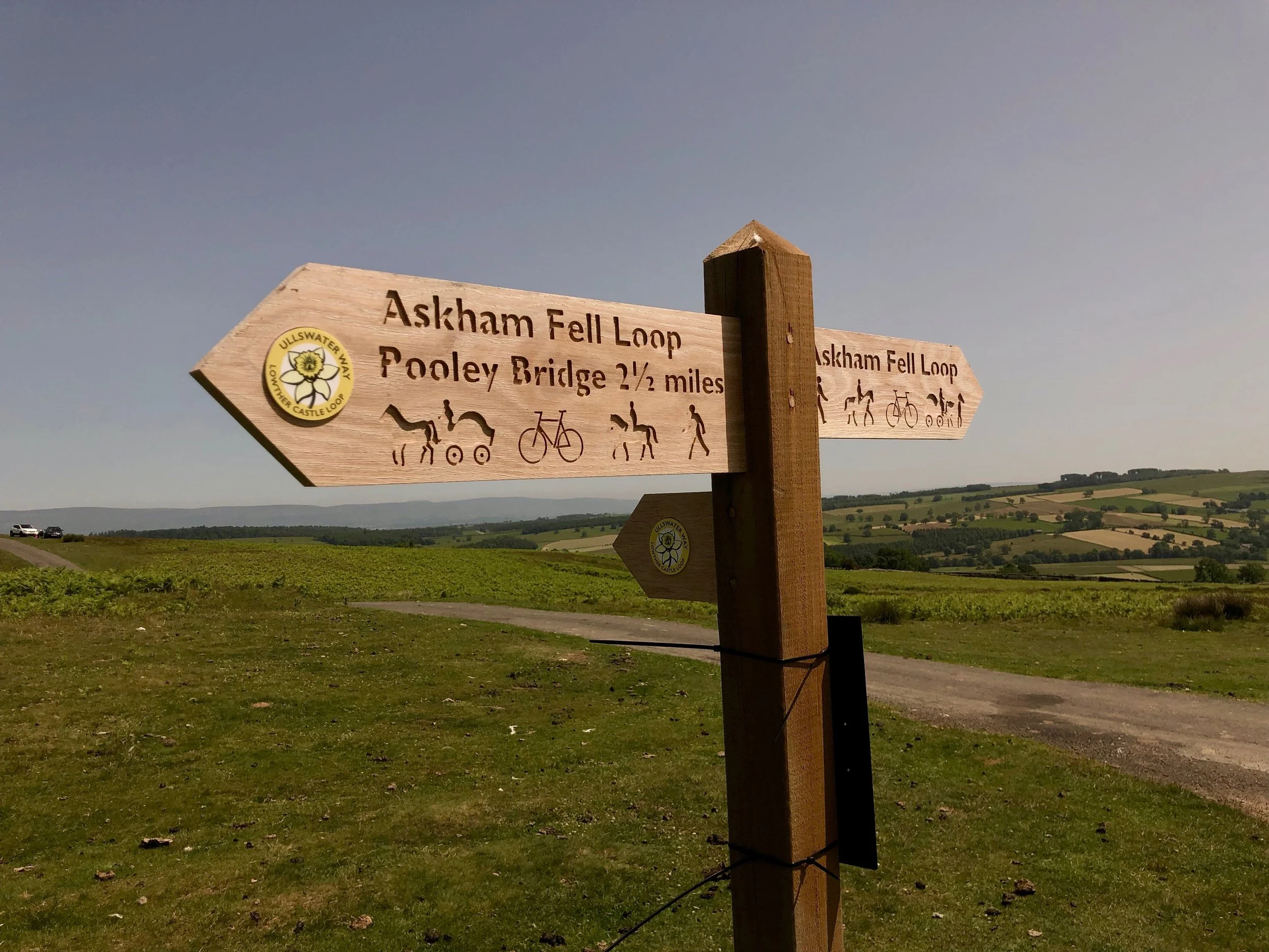 A photograph of the Lowther loop signage by Anne Clarke