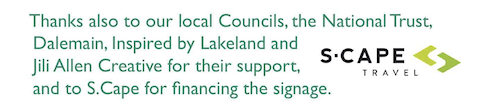 Acknowledgement of support for the Wordsworth Way