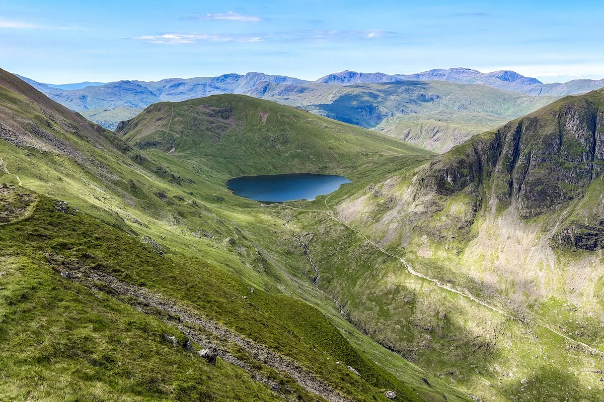 Photograph by Colin Aldred/Aerial Artwork of Grisedale Tarn on the Wordsworth Way