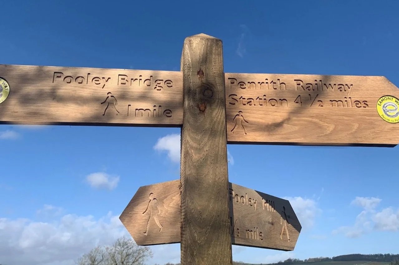 Signpost on the Eamont Way